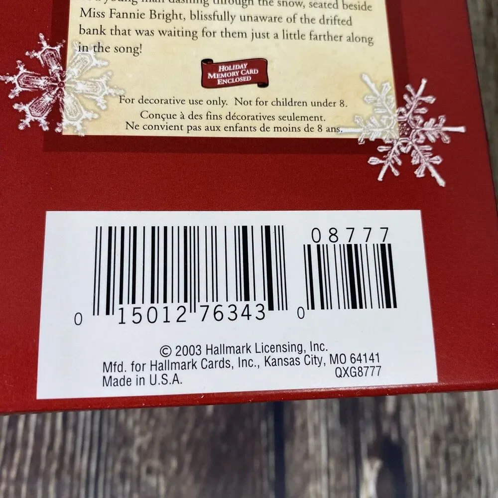 Vtg 2003 Hallmark Keepsake Ornament 'Jingle Bells' Ball Tree Decoration New